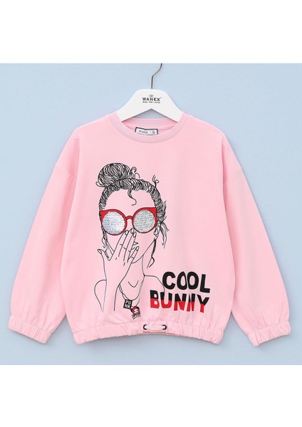 Kız Çocuk Uzun Kol Sweat - 31391 - Bej