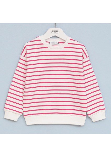 Kız Çocuk Uzun Kol Şardonlu Sweat - 32181 - Vanilya