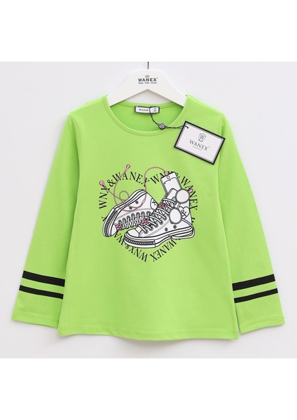 Kız Çocuk Sweat - 31486 - Elma Yeşili