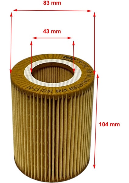 Bmw 5 Serisi E60 (520 I, 525 I, 530 I) 2001-2010 Yağ Filtresi