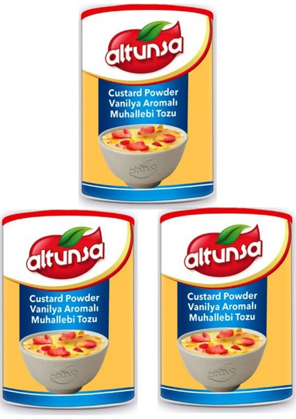 Custard Powder Vanilya Aromalı Muhallebi Tozu 250 gr x 3 Adet