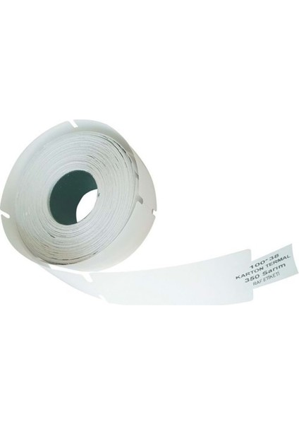 100 x 38 Termal Karton Etiket 350'li Ort Adet an Çentikli