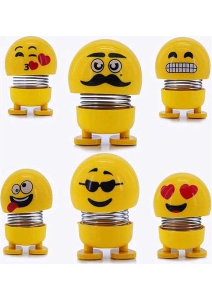 Zıp Zıp Emoji Kafalar Sevimli Kafa Sallayan Emojiler Çılgın Kafalar - 1 Adet