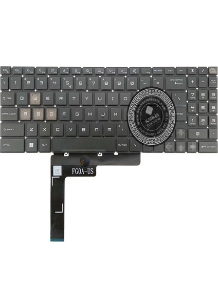 Msı Katana GF76 11UD-070TR Msi Notebook Klavyesi Siyah Tr, Wasd - Mavi Işıklı