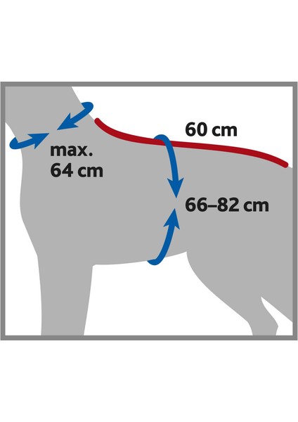 Köpek Havlu Bornoz L 60CM Gri 276097