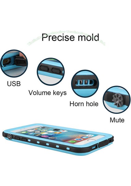 iPhone 7 Plus/8 Plus Kılıf Su ve Toz Geçirmez 360° Tam Koruma Shockproof Kapak
