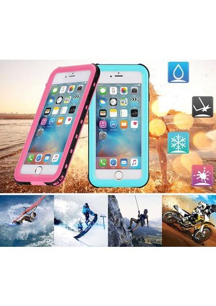 iPhone 7 Plus/8 Plus Kılıf Su ve Toz Geçirmez 360° Tam Koruma Shockproof Kapak