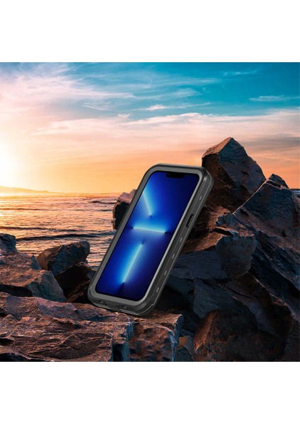 iPhone 13 Pro Kılıf Su ve Toz Geçirmez 360° Tam Koruma Shockproof Kapak