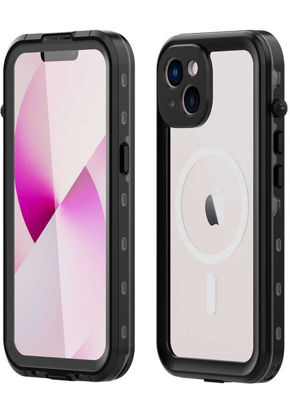 iPhone 14 Plus Kılıf Su ve Toz Geçirmez 360° Tam Koruma Shockproof Kapak