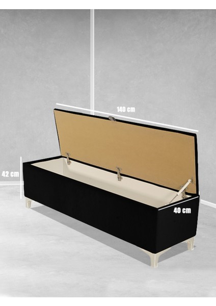Vetra V2 Sandıklı Puf Siyah Dilimli Model Sandıklı Bench Sandıklı Yatak Ucu Bankı fiyatları