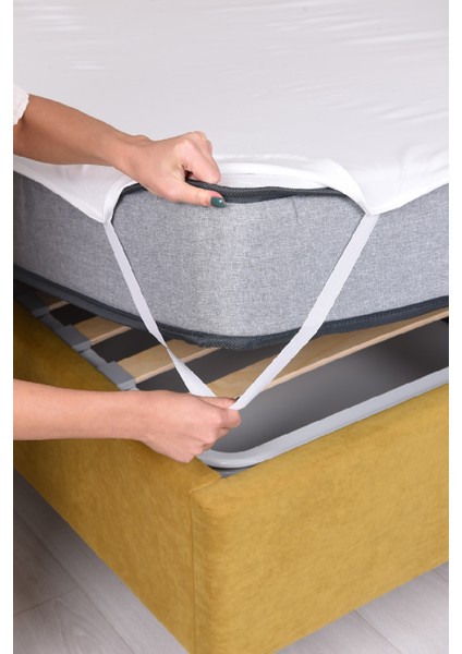 Sıvı Geçirmez Alez 200X220 cm Çift Kişilik Yatak Koruyucu Pamuklu Köşe Lastikli modelleri