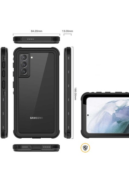Samsung Galaxy S21 Plus Kılıf Su ve Toz Geçirmez 360° Tam Koruma Shockproof Kapak