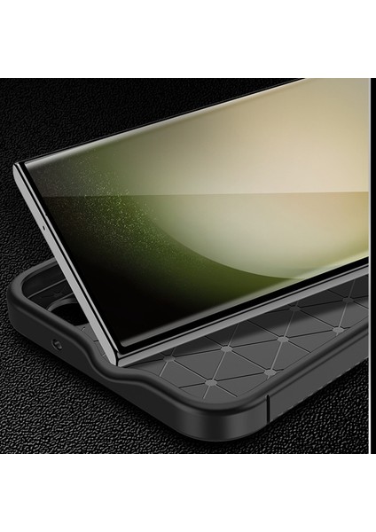 Galaxy S24 Ultra Kılıf Parmak Izi Yapmaz Karbon Tasarımlı Kamera Korumalı Slim Fit Silikon Kapak indirimleri