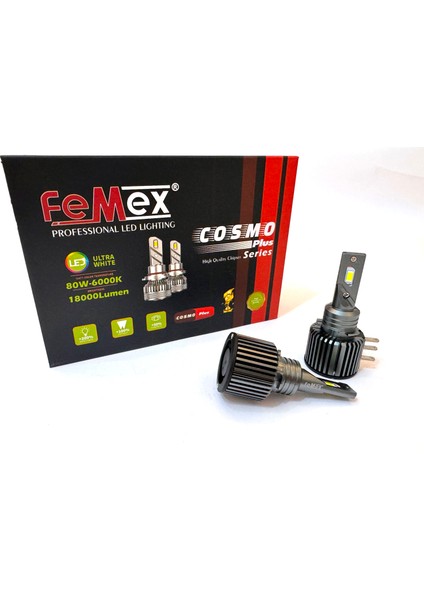 Cosmo Plus H15 Far Ampulu Csp D-Force Chipset LED Xenon LED Headlight