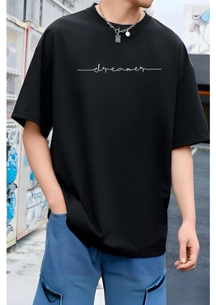 Dream 02 Baskılı Bisiklet Yaka Tshirt fiyatları