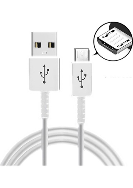 MF-DK13 Micro USB Data ve Şarj Kablosu (Beyaz)