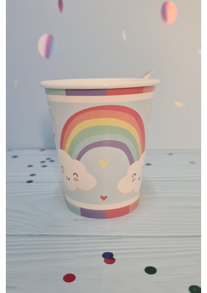 Gökkuşağı Konsept Karton Bardak 8li