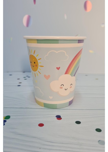 Gökkuşağı Konsept Karton Bardak 8li fiyatları