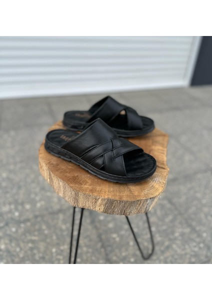 Taşpınar %100 Hakiki Deri Ortopedik Erkek Yazlık Rahat Terlik 40-45 modelleri