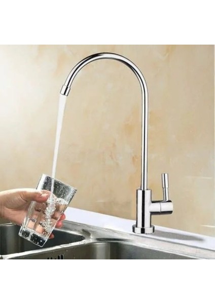 Crystal Clear Su Arıtma Musluğu, Paslanmaz Krom (Tüm Arıtma Sistemleri Uyumlu)