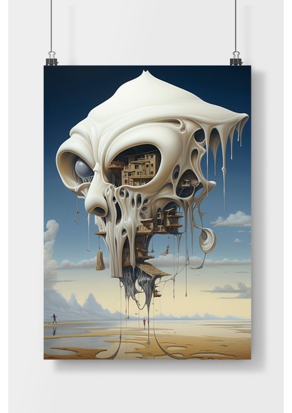 Postercity Sürrealist Tarzı Sanat Poster Çerçevesiz Parlak Kağıt