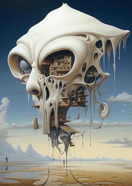 Postercity Sürrealist Tarzı Sanat Poster Çerçevesiz Parlak Kağıt