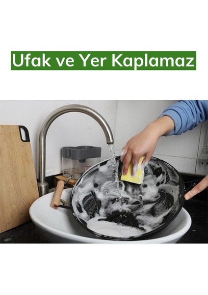 Pompalı Sünger Hazneli Sıvı Sabunluk Basmalı Bulaşık Deterjanlığı ve Sünger fiyatları
