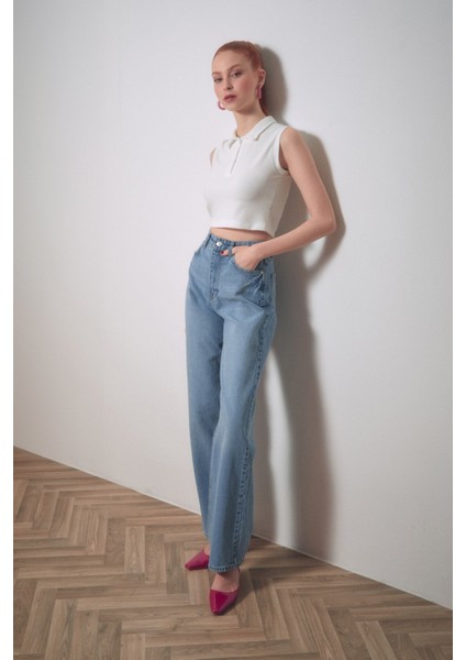 Fitilli Polo Yaka Crop Body fiyatları