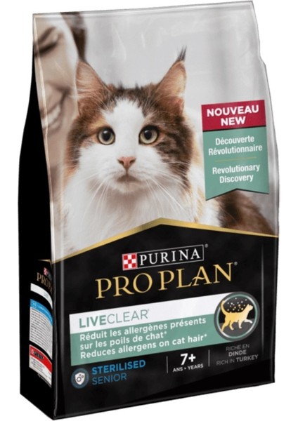 Proplan Liveclear Sterilised Senior 1,4kg 7 Yaş Üstü Hindi Etli Kısırlaştırılmış Yaşlı Kedi Maması