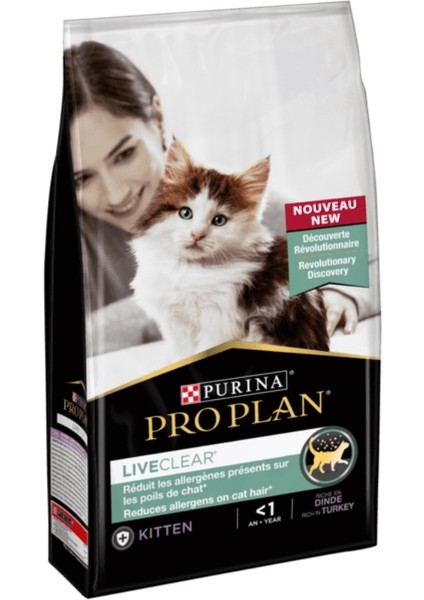 Proplan Liveclear Kitten 1,4kg Hindili Yavru Kedi Maması Alerjen Azaltan Yavru Kedi Maması