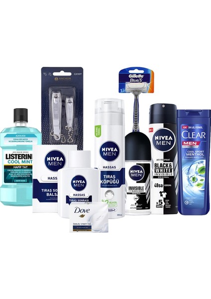 Sandıksız Damat Bohçası Erkek Bakım Seti Nivea Erkek Bakım Seti 9 Parça X2022023