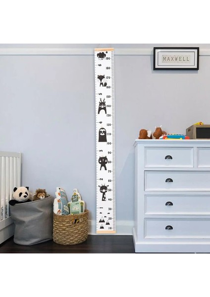 B Tarzı Ahşap Duvar Asılı Bebek Boy Ölçer Cetvel Duvar Sticker Dekoratif Prold Çocuklar Yatak Odası Ev Dekorasyonu Için Büyüme Tablosu (Yurt Dışından)