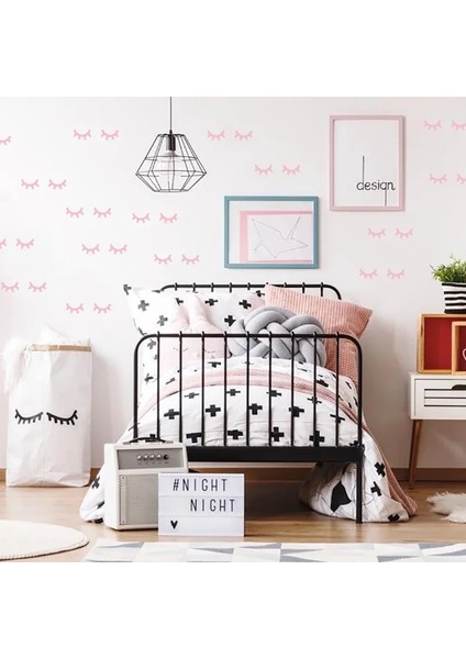Sarı Stil 4X7CM 15 Takım Çocuk Odası Dekorasyonu Kirpik Duvar Çıkartmaları Sevimli Bebek Odası Çıkartmaları Iskandinav Kız Yatak Odası Dekoru (Yurt Dışından)