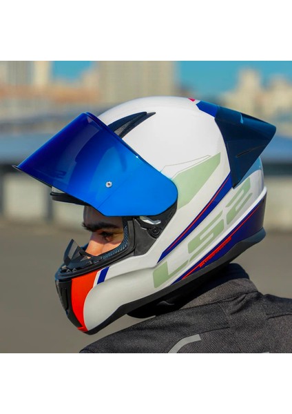 Rapid 2 Driveway Race Full Face Motosiklet Kaskı Yarış Spoiler + Şeffaf + Gökkuşağı Vizörlü fiyatları