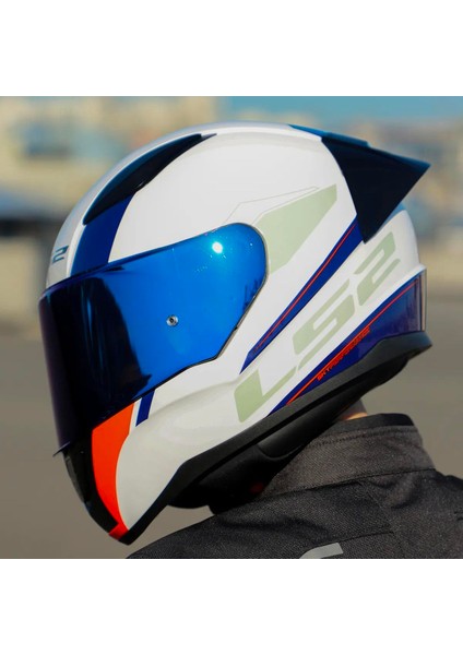 Rapid 2 Driveway Race Full Face Motosiklet Kaskı Yarış Spoiler + Şeffaf + Gökkuşağı Vizörlü modelleri