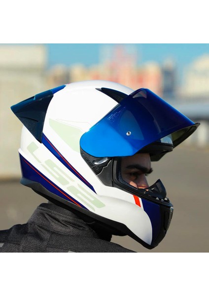 Rapid 2 Driveway Race Full Face Motosiklet Kaskı Yarış Spoiler + Şeffaf + Gökkuşağı Vizörlü indirimleri
