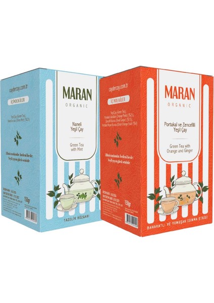 Portakallı ve Naneli Yeşil Çay 2'li 300 gr