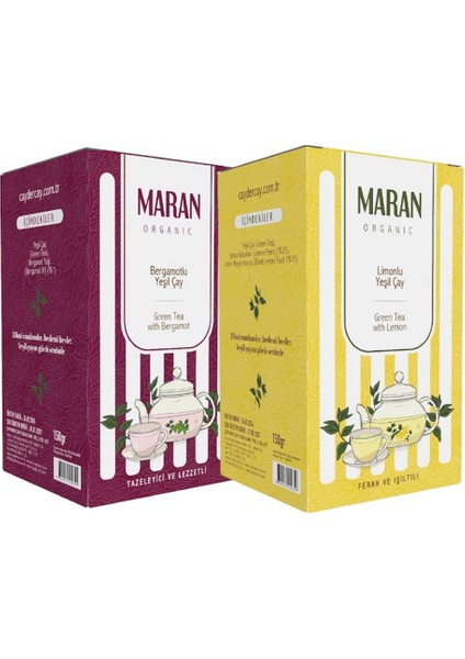 Limon ve Bergamotlu Yeşil Çay 2'li 300 gr