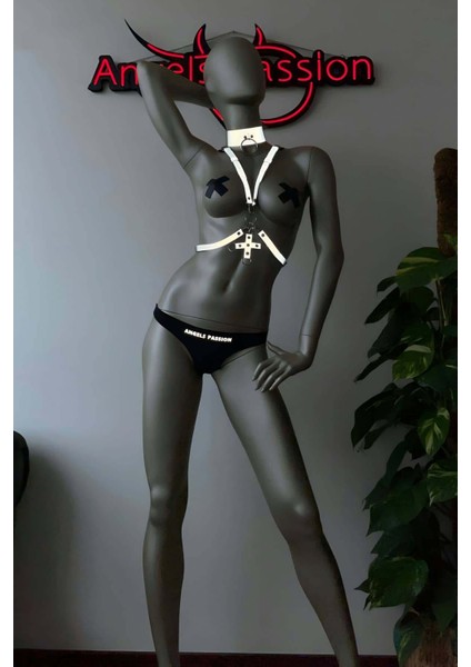 Mlvx Tasma Detaylı Göğüs Üzeri Reflektörlü Harness - 404 Blsm
