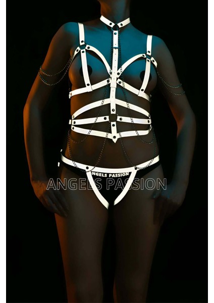 Mlvx Zincir Detaylı Ağ Kısmı Açık Reflektörlü Şık Harness - 299 Blsm