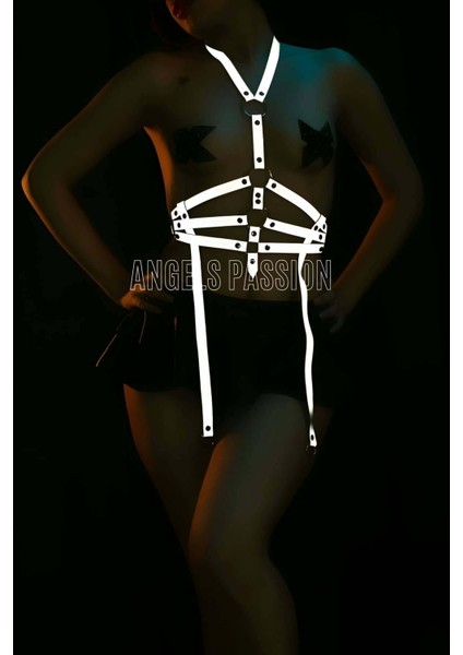 Mlvx Reflektörlü Jartiyer Body Harness Iç Giyim - 16 Blsm