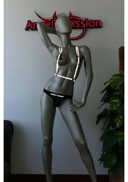 Mlvx Beyaz Reflektörlü Ince Yelek Harness - 194 Blsm