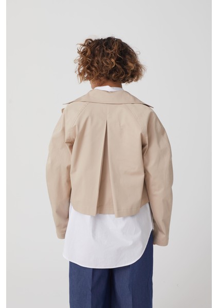 Bej Crop Trençkot fiyatları