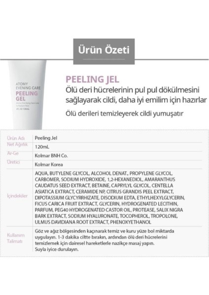 Evenıng Care Ölü Hücreleri Temizleyen Parlaklık Verici Cildi Yumuşatıcı Jel Yüz Peelingi