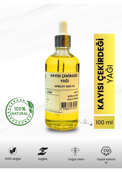 Kayısı Çekirdeği Yağı - 100 ml Özel Kutuda