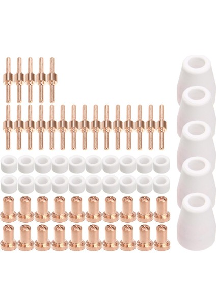 65 Adet Plazma Kesici Ucu Elektrotlar ve Nozullar Kiti Sarf Aksesuarları PT31 30 40 50 Plazma Kesici Kaynak Araçları (Yurt Dışından)