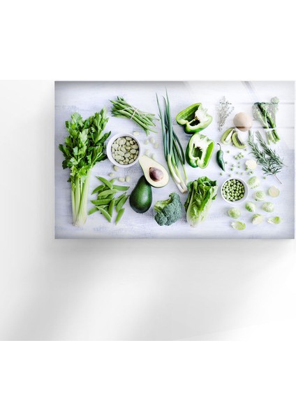 Sebzeler Cam Duvar Tablosu