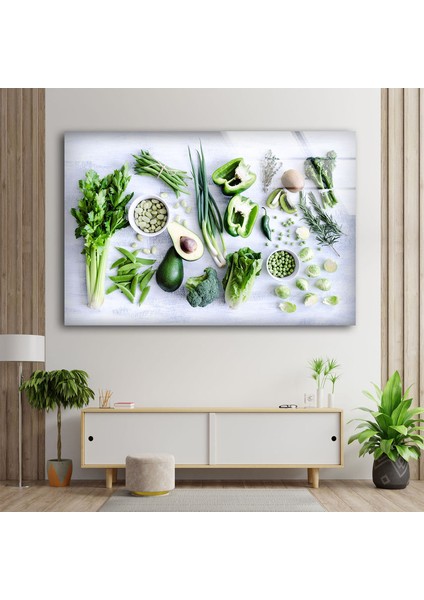 Sebzeler Cam Duvar Tablosu fırsatları