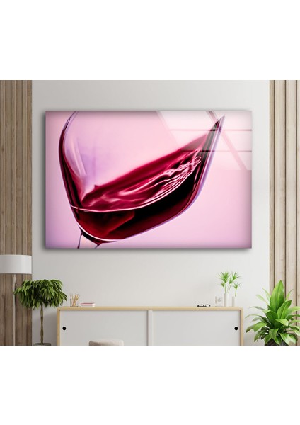 Kırmızı Şarap Temperli Cam Duvar Tablosu modelleri
