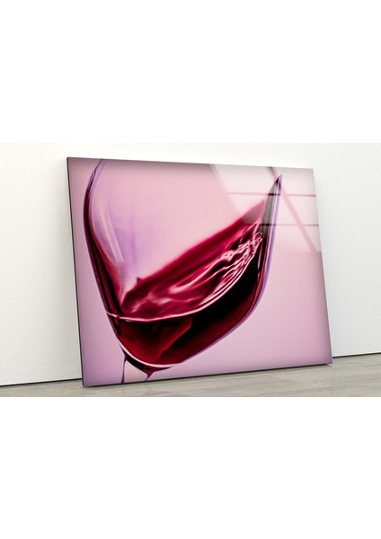 Kırmızı Şarap Temperli Cam Duvar Tablosu fırsatları